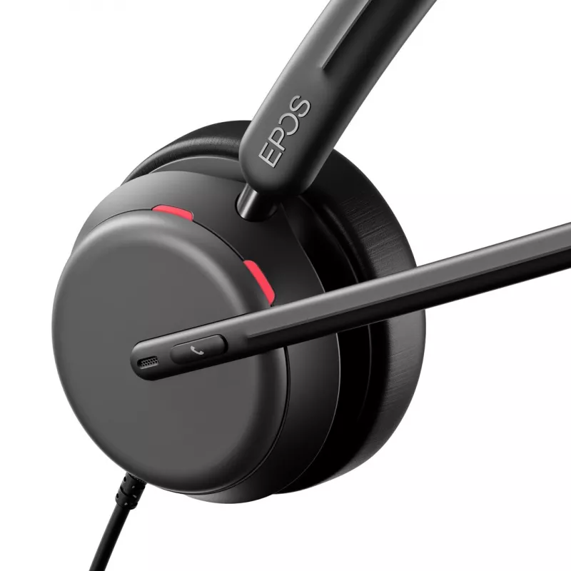 Ausinės EPOS IMPACT 860 ANC laidinės, ant galvos, biurui / skambučių centrui, USB-C, juodos