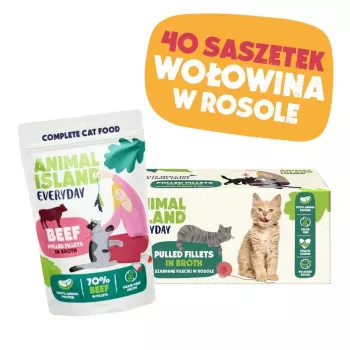 ANIMAL ISLAND jautiena sultinyje kačių ėdalas monopaketas 40x85g
