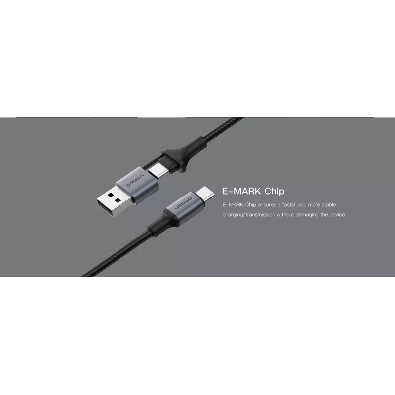 USB Type-C 2-in-1 laidas Orsen S8, 5A, 1,5 m (greitas įkrovimas/duomenys)
