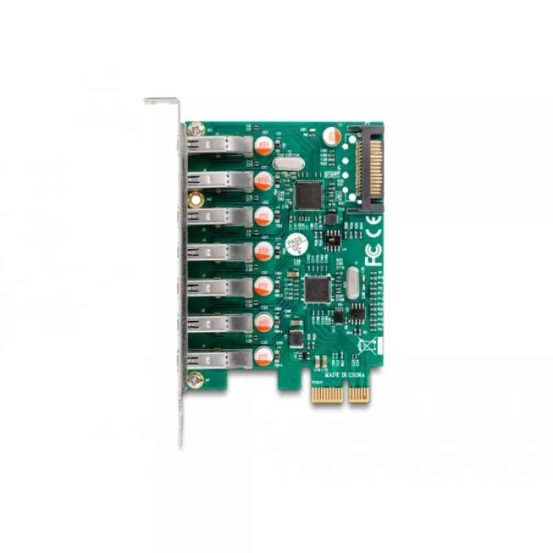 DeLOCK PCI Express x1 kortelė 7 x išoriniai USB 5 Gbps Type-A lizdai
