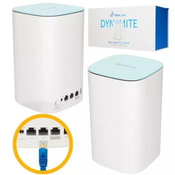 „Extralink DYNAMITE C31 AC3000“ dviejų juostų Wi-Fi 5 tinklo sistema