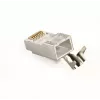 RJ45 jungtys GEMBIRD CAT7 8P8C auksuotos 15µm FTP/SFTP pakuotė 50 vnt.