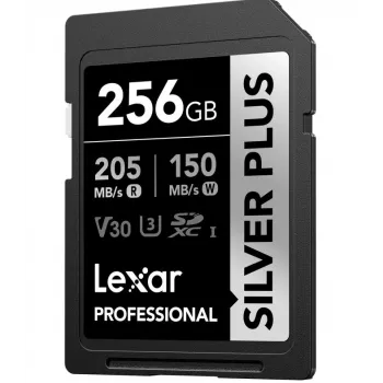 Lexar 256GB SDXC UHS-I Silver Plus atminties kortelė
