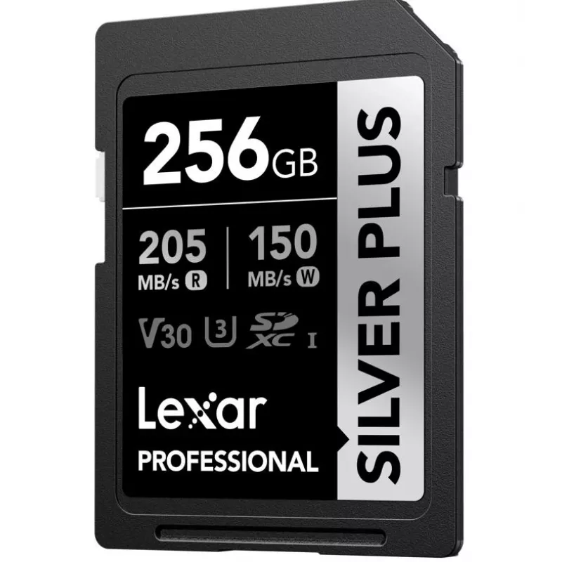 Lexar 256GB SDXC UHS-I Silver Plus atminties kortelė