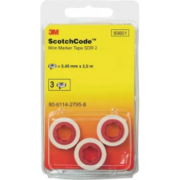 3M Scotchcode kabelių žymėjimo ritinėliai, skaitmuo 0, 3 vnt. (80-6114-2793-3)