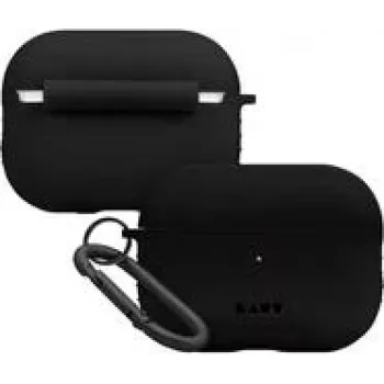 Silicininis dėklas LAUT POD Charcoal, skirtas AirPods Pro — patvarus, lengvas apsauginis dangtelis