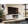 Stalelis televizoriui Cama Meble SLIDE 200K, 200 x 40 x 37 cm, blizgus baltas, medžio drožlių plokštės viršus