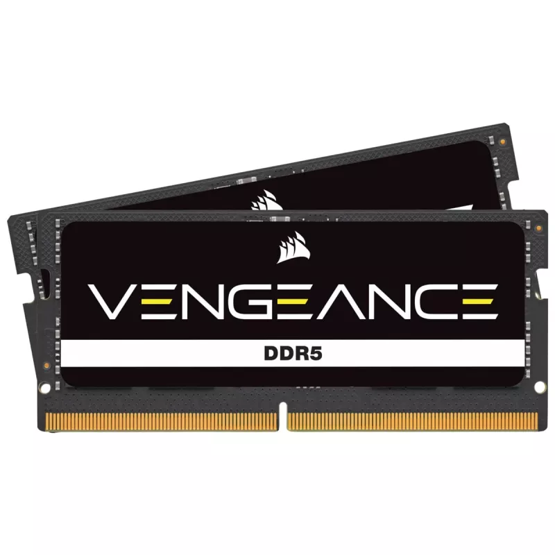 Corsair Vengeance CMSX64GX5M2A4800C40 SO-DIMM 64 GB DDR5-4800 (2x 32 GB) dviejų modulių rinkinys, juoda spalva