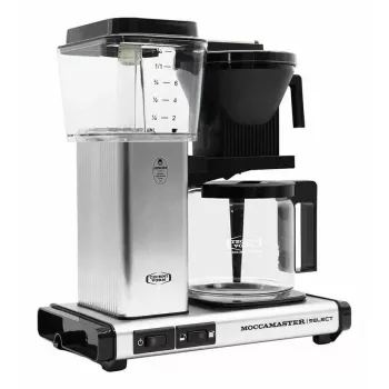 Lašelinė kavos virimo aparatas MOCCAMASTER KBG 741 — 1,25 L vandens bakas, 10 puodelių ąsotis, 1520 W, nerūdijantis plienas/juoda