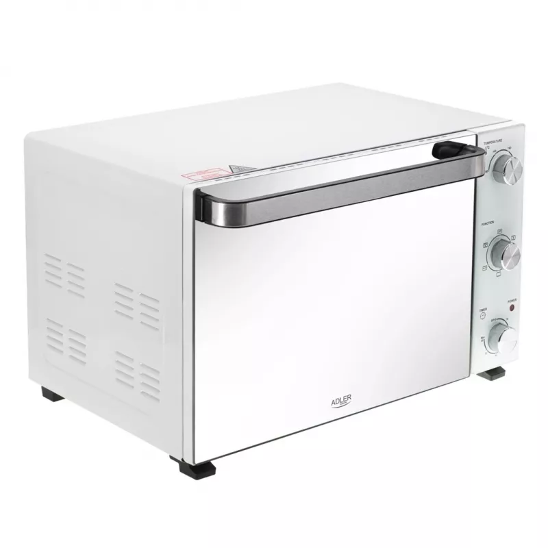Elektrinė stalviršinė orkaitė Adler AD 6027, 48 L, 1800 W, balta