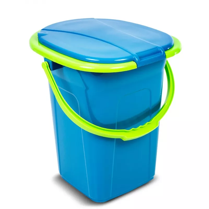 GreenBlue GB320BL nešiojamas tualeto kibirėlis su dangčiu, rankena, 19 l