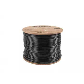 Lanberg LCU6-21CU-0305-BK tinklo kabelis juodas 305 m Cat6 U/UTP (UTP) lauko