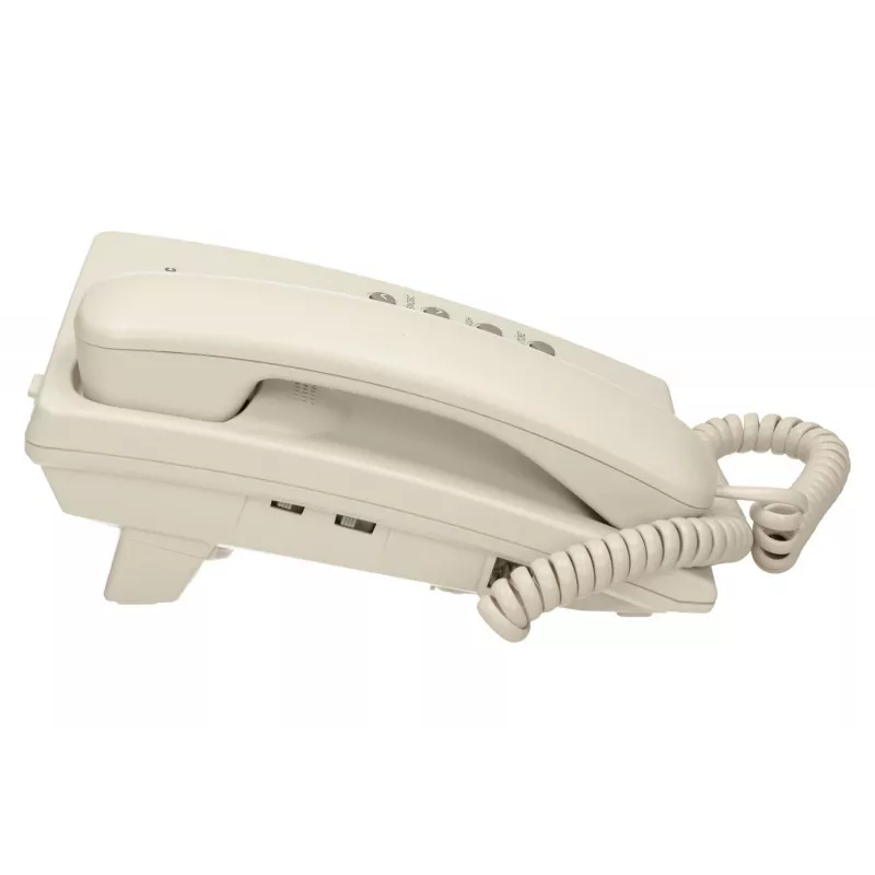Analognis telefonas Panasonic KX-TS500PDW — 16 mygtukų, baltas, stalo/sienos montavimas, 100 įrašų telefonų knyga