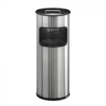 Durable 3373 Sidabrinė šiukšliadėžė su pelenine, 17 L + 2 L, 620x260 mm