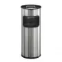 Durable 3373 Sidabrinė šiukšliadėžė su pelenine, 17 L + 2 L, 620x260 mm