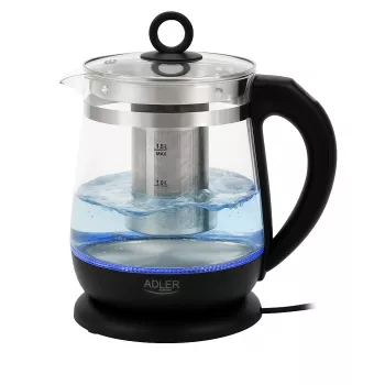 Adler AD 1299 elektrinis virdulys, 2200 W, 1,5 L, juodas