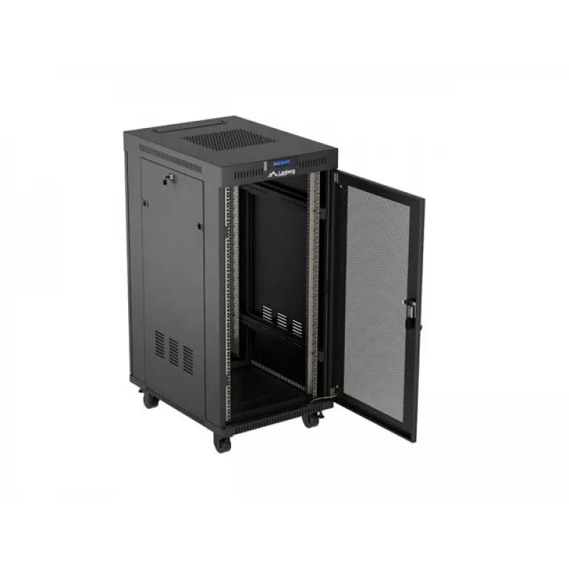 Laisvai pastatomas serverio spintos korpusas LANBERG FF01-6824-23BL 24U 600×800 mm IP20 Juodas