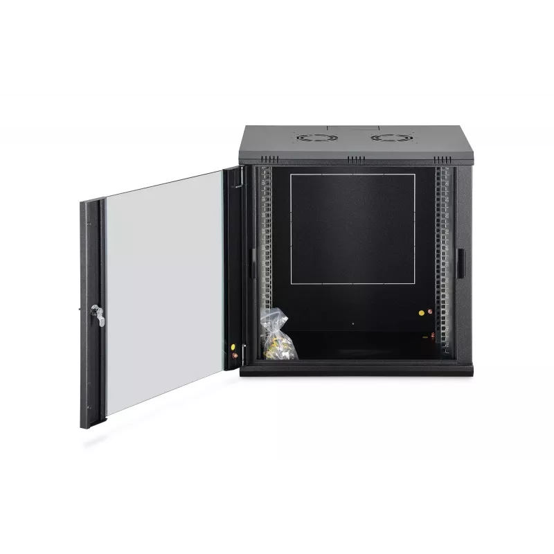 Sieninis stovo spintos korpusas DIGITUS Dynamic-N 12U, 600x450 mm (P×G), IP20, rakinamas, neišardytas