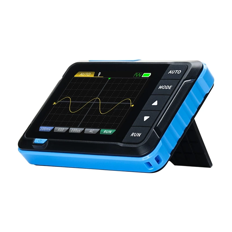 Nešiojamas 2-in-1 mini osciloskopas ir signalų generatorius Fnirsi DSO510 — 10 MHz dažnių juosta, 48 MS/s atranka