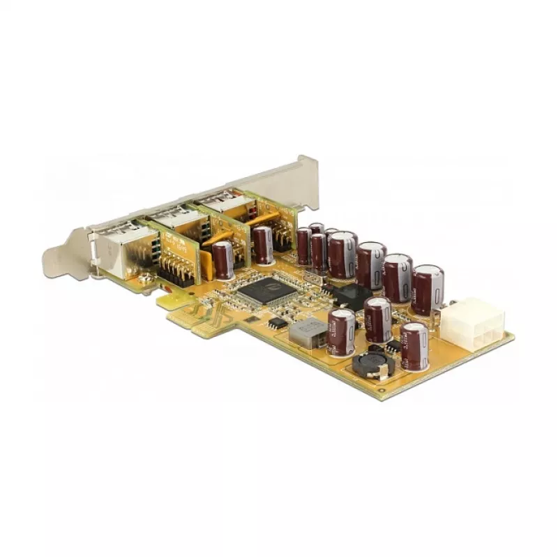 Vidinė USB 2.0 adapterio PCI Express plokštė su PoweredUSB prievadais DeLOCK 89655