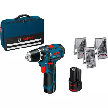 Bosch GSR 12V-15 Professional 1300 RPM 600 g Juoda, Mėlyna