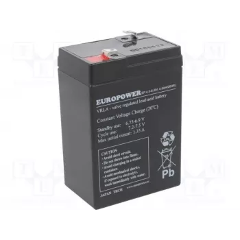 Švino-rūgštinis akumuliatorius europower EP4.5-6 6V 4.5Ah