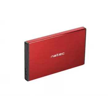 NATEC HDD korpusas RHINO GO (USB 3.0, 2.5 inch, raudonas)