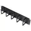 Patch panel ROLINE 19 colių 2U, kabelių kanalas 85x60 mm, plieninis korpusas, juodos spalvos