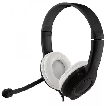 Ausinės MEDIA-TECH MT3573 laidinės, binauralinės, sulankstomos, su boom mikrofonu, 1,9 m laidas, USB, juodos