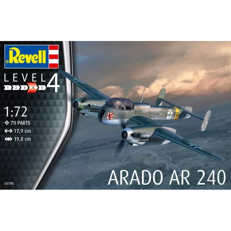 Plastikinis modelio rinkinys REVELL Arado AR-240 1/72 – orlaivio surinkimo modelis