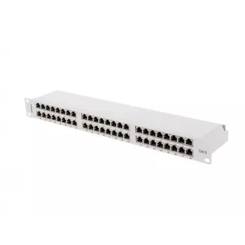 Patch panel LANBERG PPS6-1048-S 48 prievadų 1U 19 colių Cat6 FTP ekranuotas