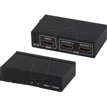 HDMI jungiklis ShiverPeaks 2 x HDMI 1.4 3840 x 2160 juodas metalinis