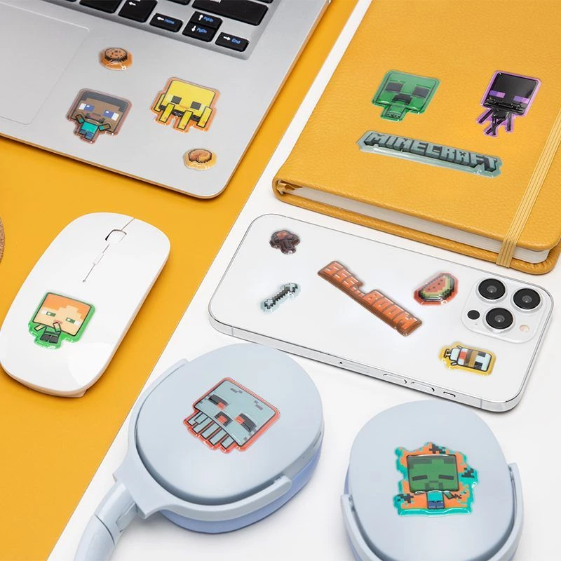 Paladone Minecraft Puffy Gadget Decals PP13218MCF – dekoratyviniai iškilūs lipdukai įrenginiams