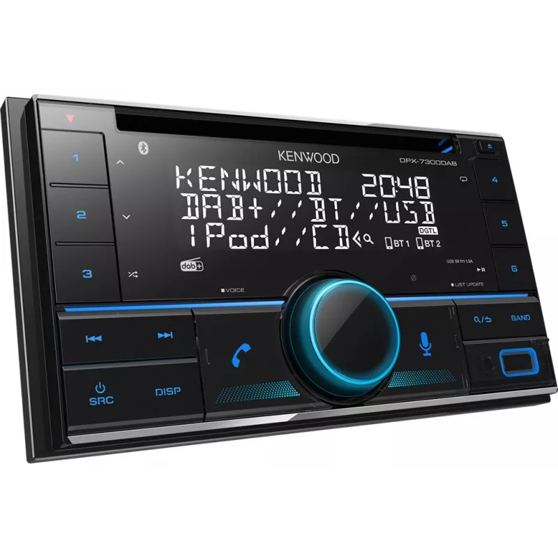 Kenwood DPX-7300DAB 2 DIN automobilinis medijos imtuvas su DAB+ radiju ir Bluetooth