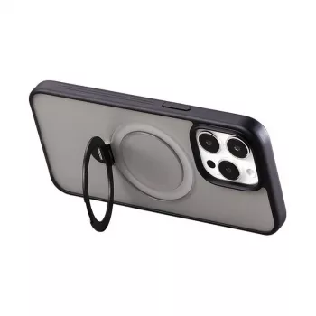 Apsauginis magnetinis dėklas Joyroom JR-BP004, skirtas iPhone 15 Pro, juodas, plonas profilis, su MagSafe suderinamais magnetais