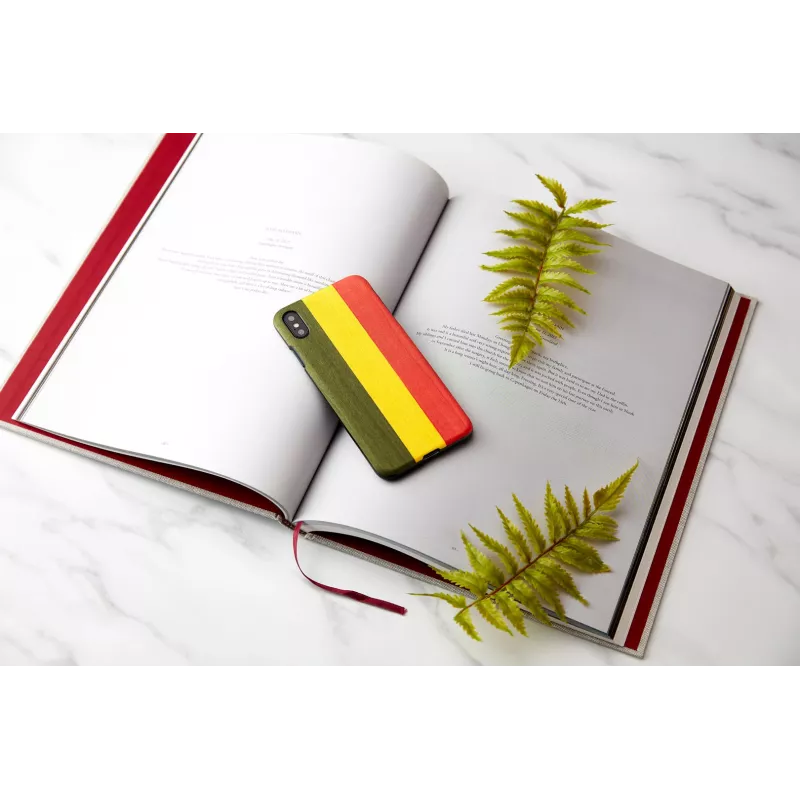 Apsauginis dėklas iPhone XS Max iš medžio ir polikarbonato – modelis Reggae, juodas