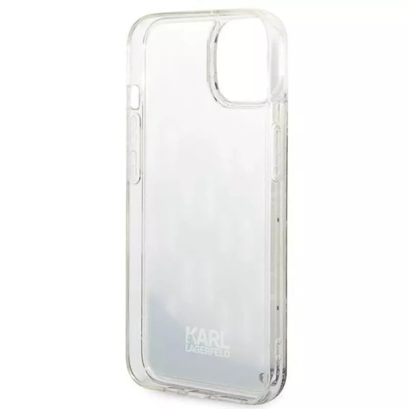 Karl Lagerfeld KLHCP14MLMNMS iPhone 14 Plus 6.7″ kietasis dėklas sidabrinis / sidabrinis Liquid Glitter Monogram