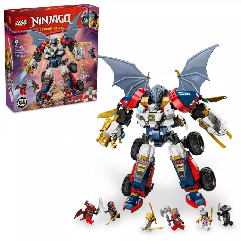 LEGO NINJAGO 71834 Zane's Ultra Combiner Mech – milžiniškas kombinuojamas robotas