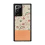 Apsauginis dėklas man and wood Samsung Galaxy Note20 Ultra — Rožinis gėlių raštas juodame fone