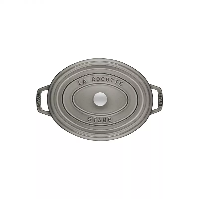 Ketaus ovali kokotinė Staub 29 cm, grafito pilka