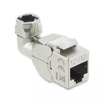 Keystone RJ45 modulis DELOCK 90374 Cat.6A 90° be įrankių