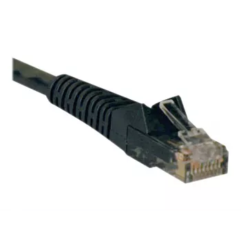 Eaton Tripp Lite Series Cat6 Gigabit belaidis kištukinis (UTP) Ethernet kabelis (RJ45 M/M), PoE, juodas, 5 pėdos (1,52 m) - Pataisos kabelis - RJ-45 (M) į RJ-45 (M) - 1,52 m - UTP - CAT 6 - Liežuvėlis
