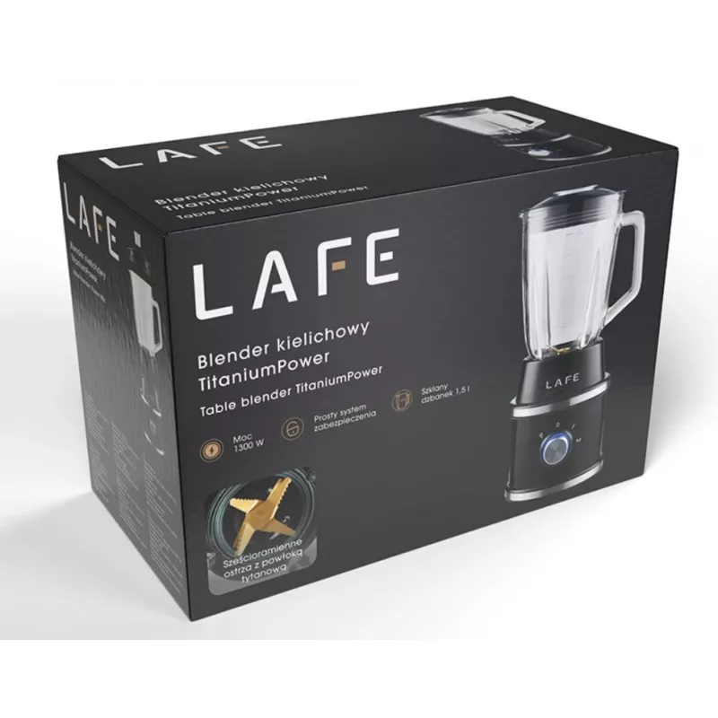 LAFE stalo blenderis TITANIUMPOWER 1300 W 1,5 L juodas