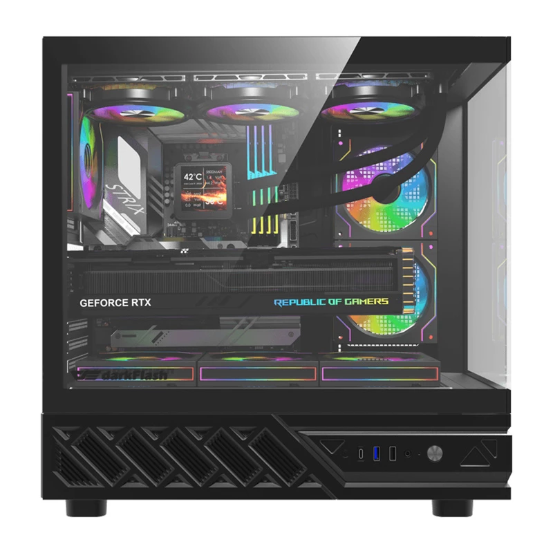 Kompiuterio korpusas DarkFlash DS950 (juodas) – vidutinis bokštas ATX suderinamas