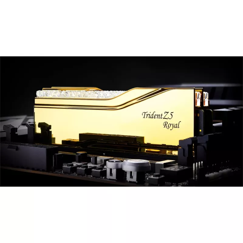 G.Skill Trident Z5 Royal RGB 32 GB (2x16 GB) DDR5-6000 MHz CL28 atminties rinkinys, auksinis