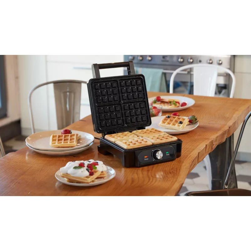 Vafelinė Lovio LVWF001BK – 1400 W, juoda, elektrinė stalinė vafelinė