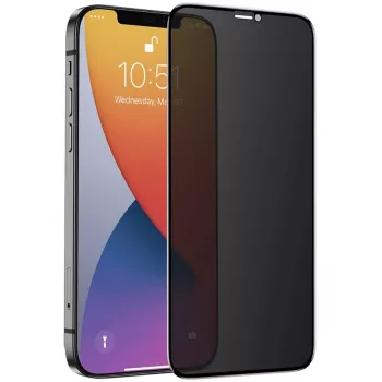 NEVOGLASS 3D PRIVACY apsauginis stiklelis skaidrus, iPhone 17 Pro / 16 Pro