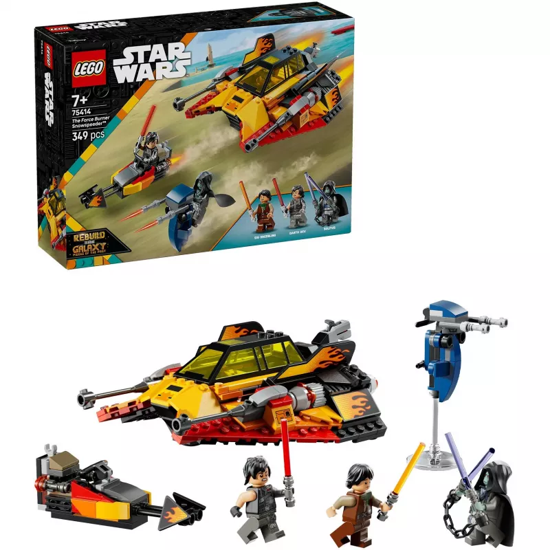 LEGO Star Wars Flame Speeder 75414 sniego transporto priemonės rinkinys – 349 dalių, 3 minifigūrėlės, nuo 7 metų