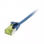 Pataisos kabelis RJ45, CAT6A 500 MHz, 7,5 m, mėlynas, U/FTP, plonas apvalus d=3,8 mm, TPE/LSZH (Superflex), AWG32, su Cat.7 žaliava, Synergy 21 (S217338V3)