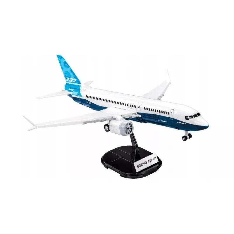 Konstruktorius Cobi Boeing 737-8 – 340 detalių, rekomenduojamas amžius 7+, mėlynas ir baltas
